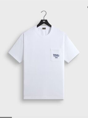 Kith White Short Sleeve Pocket Tee with Blue 'Back to the Future' Logo
